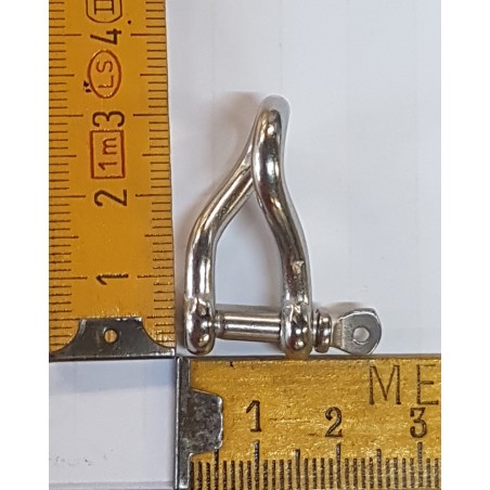 Manille vrillée 90 inox 4mm