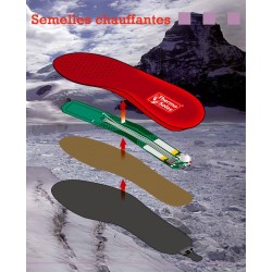 Semelles chauffantes 3D sport avec télécommande - NEW -